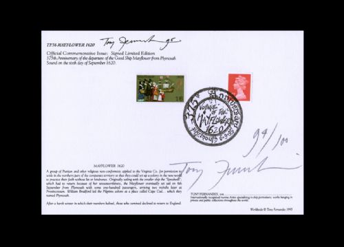 First Day Cover Mayflower 1620 by Tony Fernandes